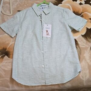 Denim & Flower Mint Green Kids Button Down Shirt